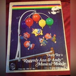 Vintage Raggedy Ann & Andy Musical Mobile
